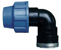 Cornat Sistema di irrigazione Tubo in polietilene, ø 32 mm, 1 Filettatura Interna da a Gomito in Polipropilene, per Acqua Fredda