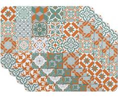 Venilia Set Rewind Brick 59117-Set di 4 tovagliette per Sala da Pranzo, Polipropilene, per Uso Alimentare, 45 x 30 cm, 4 Pezzi