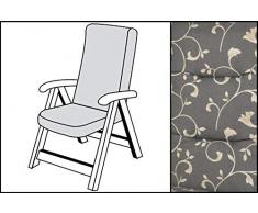 Doppler Sedia con Schienale Alto Romantic Garden Circa 119 x 48 x 6 cm d. 2097, M. impuntura