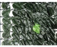 Siepe artificiale Laurel Verde scuro Recinzione Balcone Giardino 100x300 cm EV
