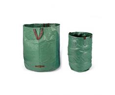 FUNDWERK Garten-Abfallsack 272 L & 500 L-2er Set Gruen Sacco dellImmondizia Pop-Up da Giardino, Verde, 272/500 Litri
