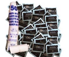 Caffè Toro Kit 100 Accessori - Palette Bicchieri e Zucchero per Caffè