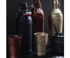 Bormioli Bicchiere Acqua Officina 1825, 4 Pezzi Antracite
