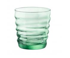 Bormioli Bicchiere Acqua Cool Green Riflessi, 6 Pezzi