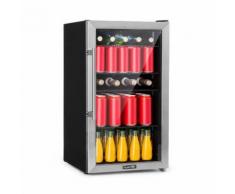 Beersafe 3XL - Frigorifero, 98 litri, 4 ripiani, sportello panoramico in vetro, acciaio inox