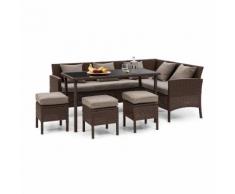 Titania Dining Lounge Set Mobili da Giardino marrone/marrone