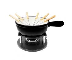 Holsten - Set per fonduta, pentola, fornello, bruciatore, 6 forchette, 1,5 L, ghisa