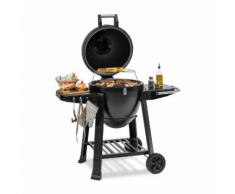 Duomo Kamado barbecue con termometro parti laterali ruote