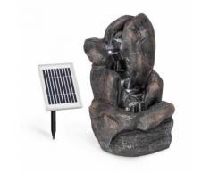 Felsquell Fontana con Cascata a Batteria 2 kW Pannello Solare 3 LED