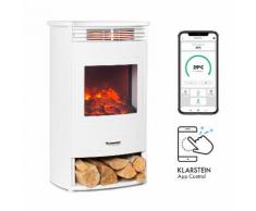 Bormio Smart Camino Elettrico 950/1900W Termostato Timer bianco