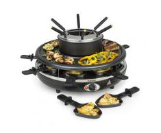 Fonduelette raclette e fonduta 1350W 1 litro 38 cm Ø per 8 persone