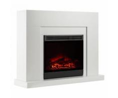 Blanca Camino Elettrico Con Effetto Fiamma A LED 1000/2000 W 40m² Bianco