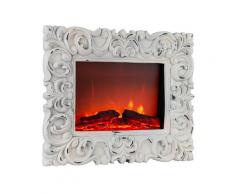 Alpbach Snow, camino elettrico, 1800W, 2 livelli di calore, 65 cm, bianco