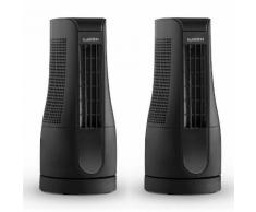 Skyscraper Office Coppia Ventilatori da Tavolo 16W Touch Nero