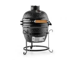 Princesize barbecue Kamado grill in ceramica griglia in acciaio inox griglia affumicatore BBQ nero