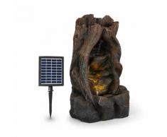 Magic Tree Fontana Solare 2,8 W Poliresina Batteria 5h LED Effetto Legno