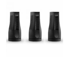 Skyscraper Office Set da 3 ventilatori da Tavolo 16W Touch Nero