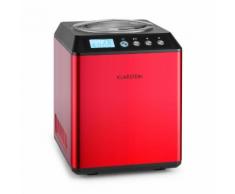 Vanilla Sky Macchina per Gelato Compressore 2l 180W Acciaio Rosso