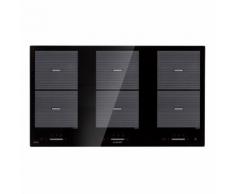 Virtuosa Flex 90 Piano Cottura a Induzione 6 Zone 10800 W Ceran Ad Incasso Nero