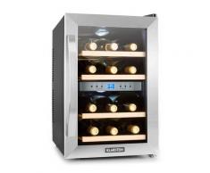 Reserva 12 Duo - Frigorifero per vini a due zone, 34 litri, 12 bottiglie, acciaio inox