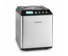 Vanilla Sky Macchina per Gelato Compressore 2l 180W Acciaio Argento