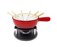 Holsten - Set per fonduta, pentola, fornello, bruciatore, 6 forchette, 1,5 L, ghisa