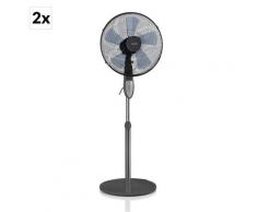 Summerjam Set 2 Ventilatori Verticali 50W 3 Velocità Grigio