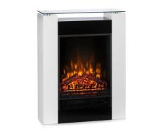 Studio 5 Camino Elettrico Termoventilatore 900/1800 W Telecomando Bianco Timer Settimanale