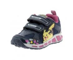 Scarpe bambini Geox J Shuttle Pokemon Scarpe Bambina Strappi Blu Luci J8206DC4268 bambino