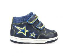 Scarpe bambini Geox Sneakers alte bambino con strappi e luci - blu - modello new fli bambino
