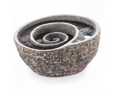 Fontana Da Giardino Spiro LED 47x41x23,5 cm con pompa Effetto Pietra Naturale