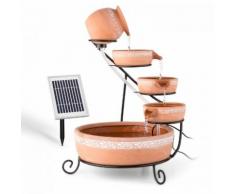 Empoli Fontana a Cascata Terracotta 5 Livelli 200 l/h Solare 2W LED