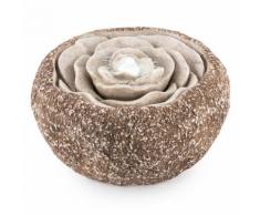 Rosewater Fontana Da Giardino LED 36x19 cm Con Pompa Effetto Pietra Naturale