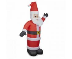 Santa XXL Babbo Natale Gonfiabile 350cm Ventilatore 6 LED Illuminato
