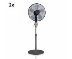 Summerjam Set 2 Ventilatori Verticali 50W 3 Velocità Grigio