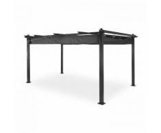 Pantheon 3x4 Pergola Tettoia 3x4m Alluminio Tenda da Sole Poliestere grigio