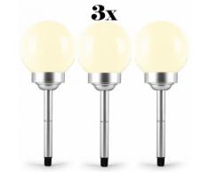 Set 3x Luci Illuminazione Giardino Ø 30cm 4 LEDs