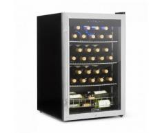 Falcon Crest Frigorifero Porta in Vetro 4-18°C 128L Serratura 42dB Acciaio Inox