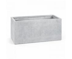 Solidflor Vaso alto Vaso per piante 99x46x46 cm Fiberon grigio chiaro