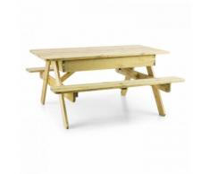 Zaubersand Tavolo Da Picnic Bambini Tavolo Da Gioco Sabbiera Vero Legno Di Pino