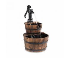 Cascada Doble Fontana Decorativa 2 Piani 12 W 600l/h Legno Marrone