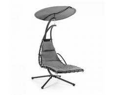 ahlia Noble Grey Poltrona A Dondolo 200 Cm Tenda Da Sole Poliestere Acciaio