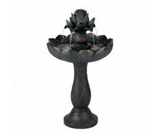 Rose Bell Fontana da Giaridino in Poliresina 6 W Design Romantico Effetto Pietra