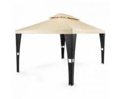 Avignon Gazebo da Giardino 3x4m Polirattan Poliestere incl. Tiranti