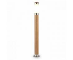 Sumatra Lampada da Esterni 100 cm Legno Teak Acciaio E27/15W tonda