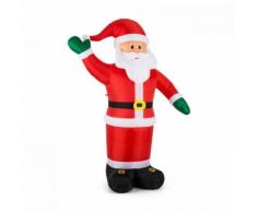 Mr. Klaus Babbo Natale Gonfiabile 240cm Ventilatore LED illuminato