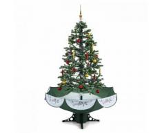Everywhite Albero di Natale Innevato 180cm LED Musica Verde