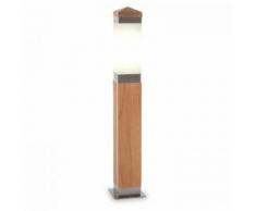 Borneo Lampada da Esterni 65 cm Legno Teak Acciaio E27/15W angolare