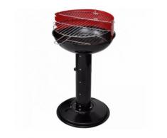 Barbecue a colonna rotondo 38 X 66 cm BBQ a carbone 2 piani di cottura