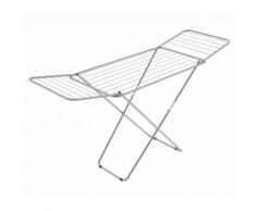Stendibiancheria in metallo 417799 antiruggine RILUX due ali 181x55x110 cm